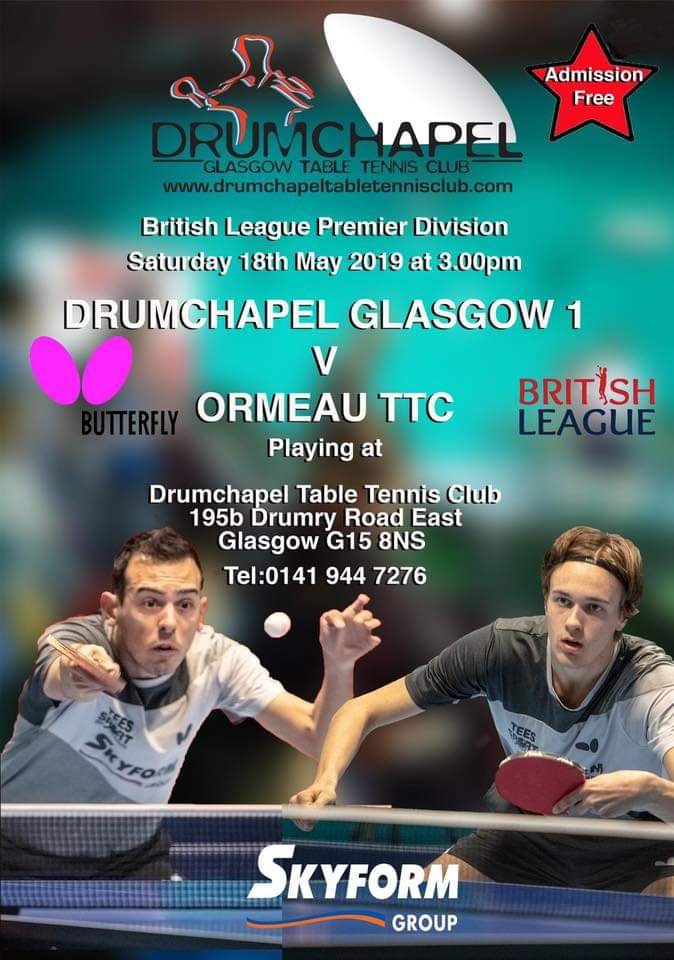 Last premier league match for the season. Ormeau V Drumchapel