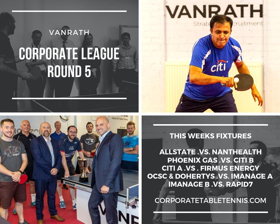 VANRATH Corporate League Round 5 Tomorrow